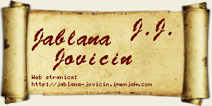 Jablana Jovičin vizit kartica